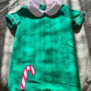 Smockingbird: candy cane one piece